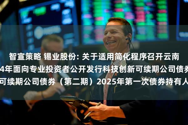 智宣策略 锡业股份: 关于适用简化程序召开云南锡业股份有限公司2024年面向专业投资者公开发行科技创新可续期公司债券(第二期)2025年第一次债券持有人会议的通知